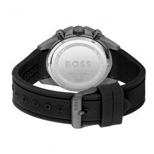 Hugo Boss Admiral Yellow Dial Black Rubber Silicone Strap Watch for Men