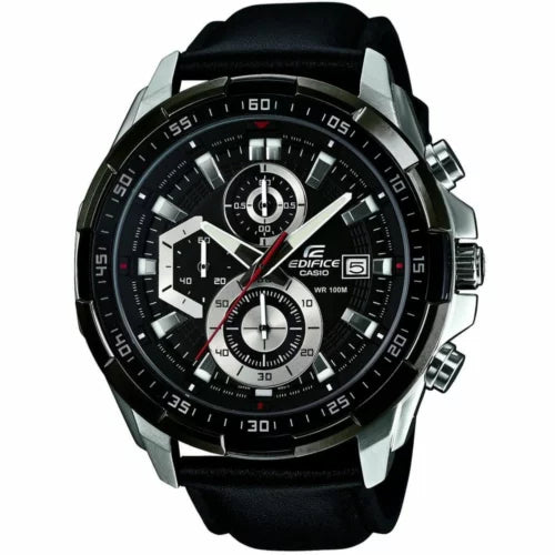 Casio Edifice Men's Leather Watch EFR-539L-1AV