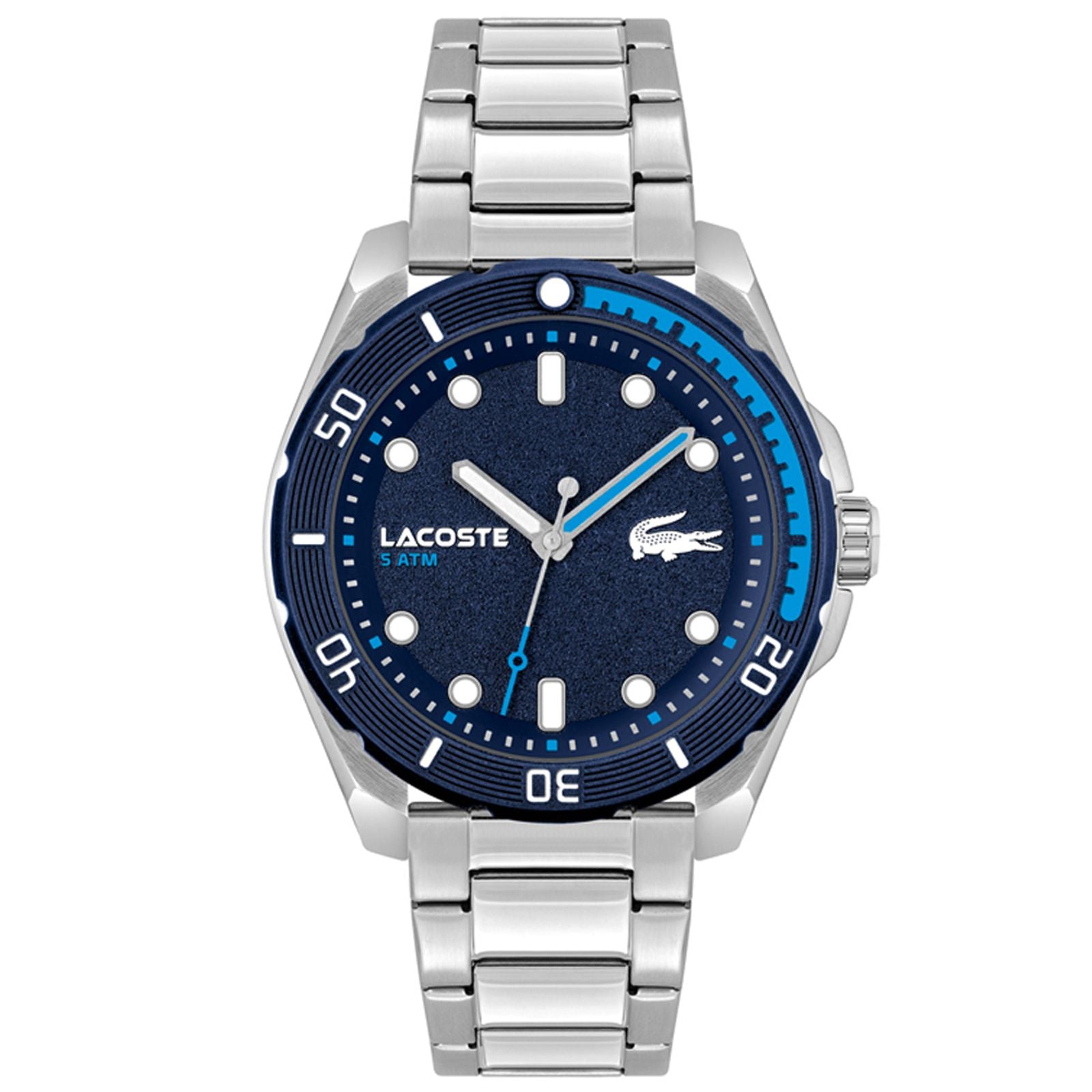 Lacoste Finn Maculino Blue Metal Watch - 2011286