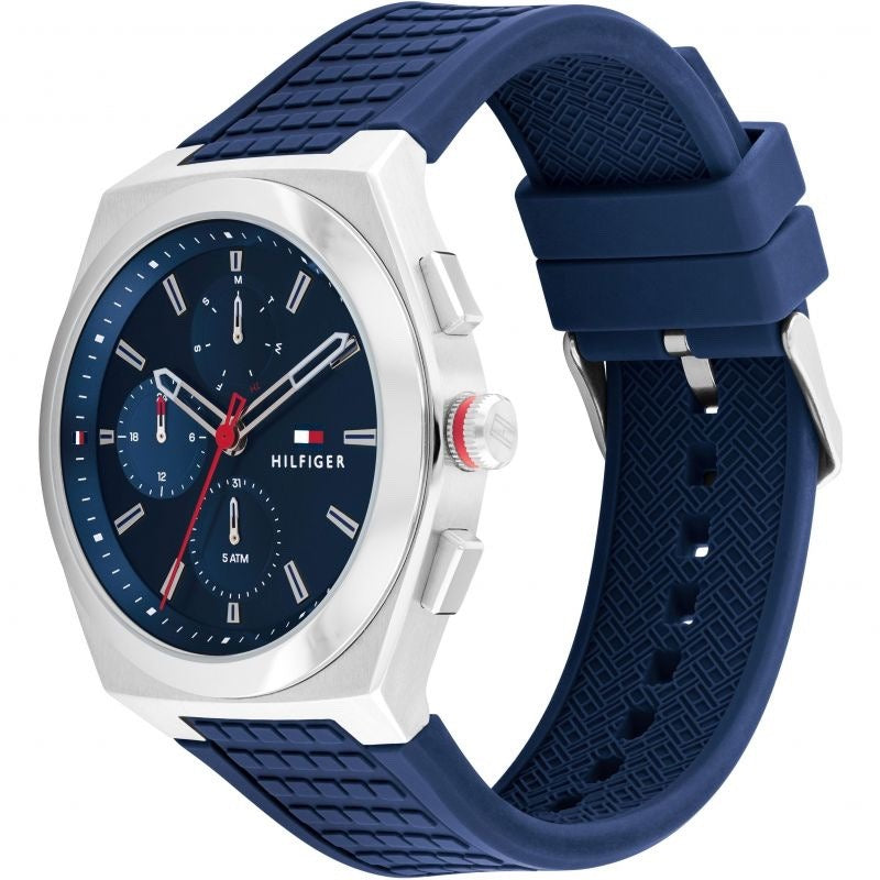Tommy Hilfiger Men's watch with blue balloon and silicone bracelet model 1791899