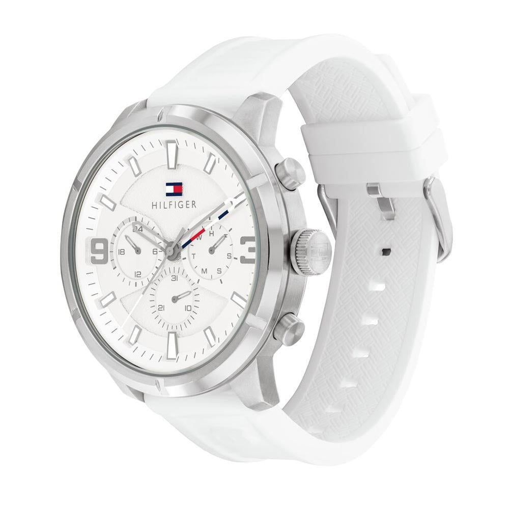 Tommy Hilfiger Men's watch with white balloon and silicone bracelet model 1792072